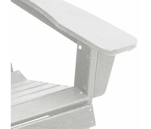 Adirondack Krēsls Balts 74 X 82 X 92Cm Hdpe Vidaxl