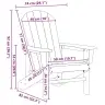 Adirondack Krēsls Balts 74 X 82 X 92Cm Hdpe Vidaxl