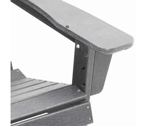 Adirondack Kėdė Šviesiai Pilka 82 X 74 X 92 Cm Hdpe