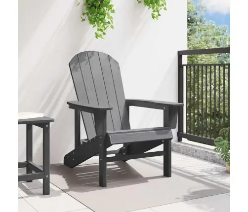 Adirondack Kėdė Šviesiai Pilka 82 X 74 X 92 Cm Hdpe