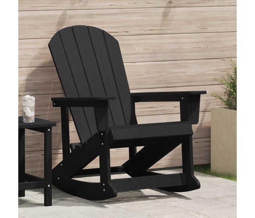 Adirondack Šūpuļkrēsls Melna 73.5 X 92 X 90Cm Hdpe Vidaxl