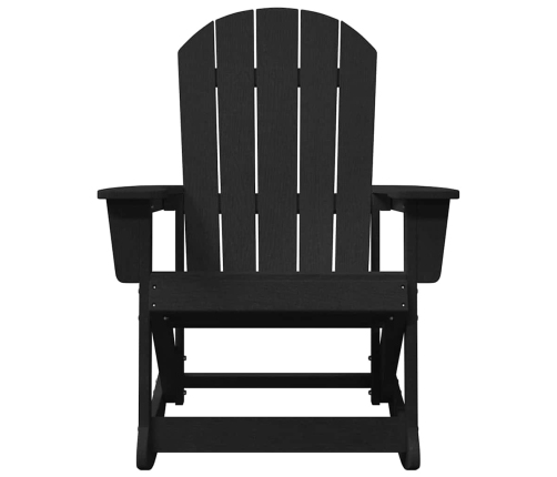 Adirondack Šūpuļkrēsls Melna 73.5 X 92 X 90Cm Hdpe Vidaxl