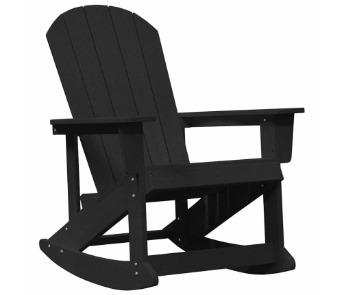 Adirondack Šūpuļkrēsls Melna 73.5 X 92 X 90Cm Hdpe Vidaxl
