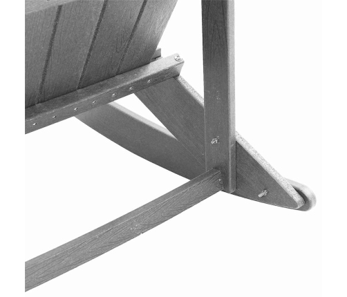 Adirondack Šūpuļkrēsls Gaiši Pelēks 73.5 X 92 X 90Cm Hdpe Vidaxl