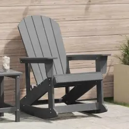 Adirondack Šūpuļkrēsls Gaiši Pelēks 73.5 X 92 X 90Cm Hdpe Vidaxl