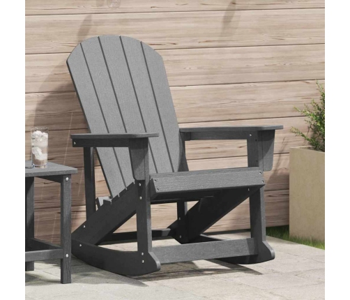 Adirondack Šūpuļkrēsls Gaiši Pelēks 73.5 X 92 X 90Cm Hdpe Vidaxl