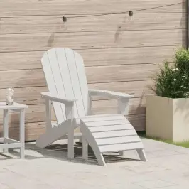 Adirondack Krēsls Balts 74 X 82 X 92Cm Hdpe Vidaxl