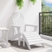 Adirondack Krēsls Balts 74 X 82 X 92Cm Hdpe Vidaxl