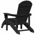 Adirondack Krēsls Ar Spilvenu Melna 74 X 82 X 92Cm Hdpe Vidaxl