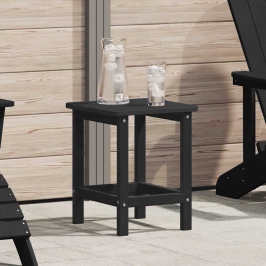 Adirondack Sānu Galdiņš Melna 38 X 38 X 46 Cm Hdpe Vidaxl