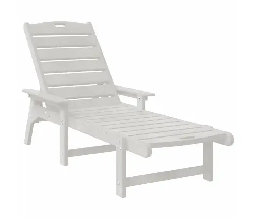 Sauļošanās Krēsls Balts 73.5 X 92 X 90Cm Hdpe Vidaxl