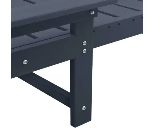 Sauļošanās Krēsls Ar Spilvenu Tumši Zils 73.5 X 92 X 90Cm Hdpe Vidaxl