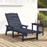 Sauļošanās Krēsls Ar Spilvenu Tumši Zils 73.5 X 92 X 90Cm Hdpe Vidaxl