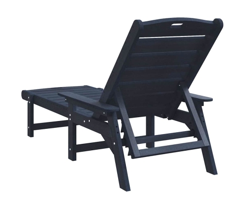Sauļošanās Krēsls Ar Spilvenu Tumši Zils 73.5 X 92 X 90Cm Hdpe Vidaxl