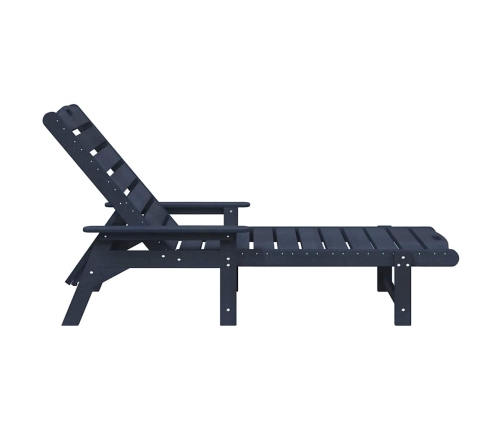Sauļošanās Krēsls Ar Spilvenu Tumši Zils 73.5 X 92 X 90Cm Hdpe Vidaxl