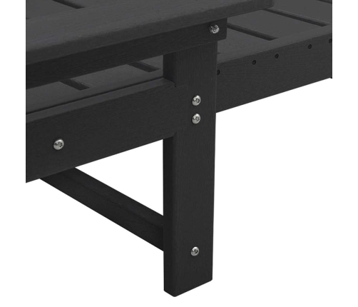 Sauļošanās Krēsls Melna 73.5 X 92 X 90Cm Hdpe Vidaxl
