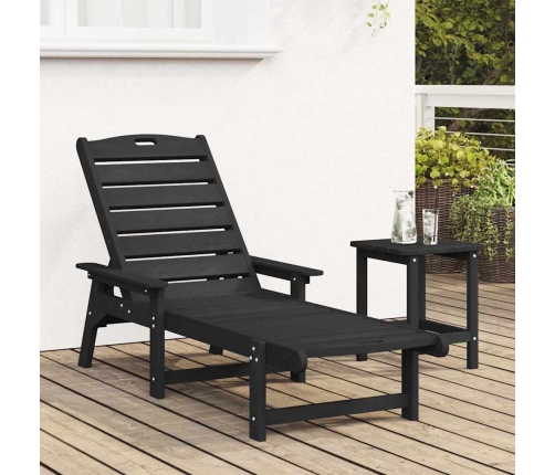 Sauļošanās Krēsls Melna 73.5 X 92 X 90Cm Hdpe Vidaxl