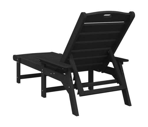 Sauļošanās Krēsls Melna 73.5 X 92 X 90Cm Hdpe Vidaxl