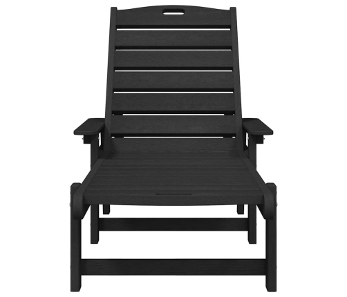 Sauļošanās Krēsls Melna 73.5 X 92 X 90Cm Hdpe Vidaxl