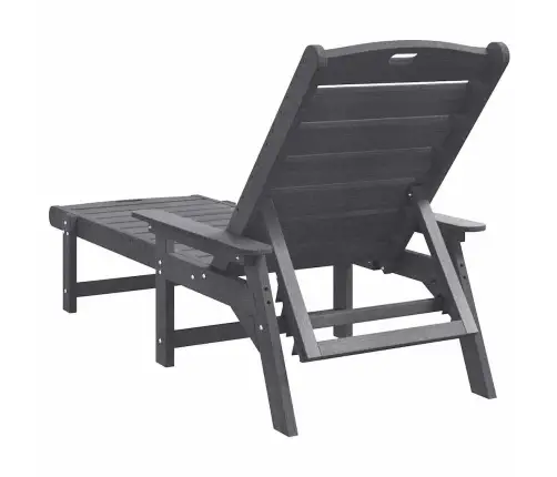Sauļošanās Krēsls Gaiši Pelēks 73.5 X 92 X 90Cm Hdpe Vidaxl