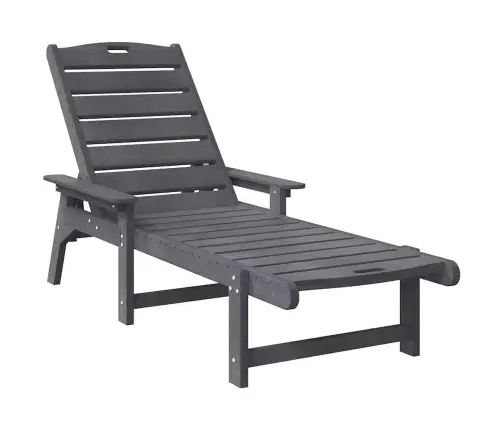 Sauļošanās Krēsls Gaiši Pelēks 73.5 X 92 X 90Cm Hdpe Vidaxl