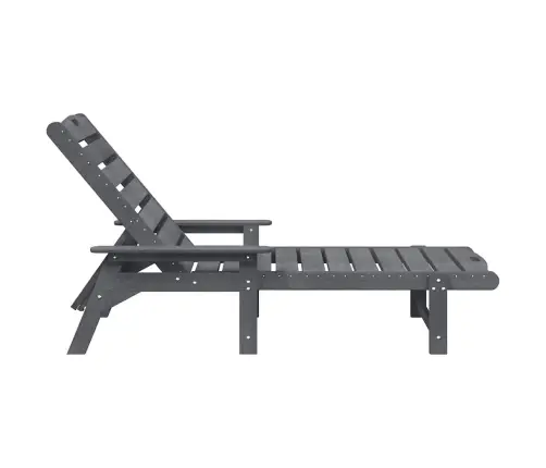 Sauļošanās Krēsls Gaiši Pelēks 73.5 X 92 X 90Cm Hdpe Vidaxl