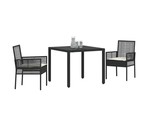 Aia Söögilaudade Komplekt 3 Pcs Must Polürotang