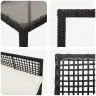 Dārza Ēdamgalds 5 Pcs Melna 90 X 90 X 75 Cm Vidaxl