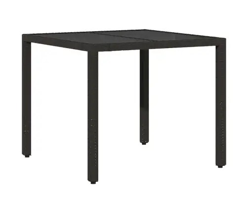 Dārza Ēdamgalds 5 Pcs Melna 90 X 90 X 75 Cm Vidaxl