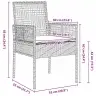 Dārza Ēdamgalds 5 Pcs Melna 90 X 90 X 75 Cm Vidaxl