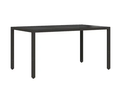 Dārza Ēdamgalds 5 Pcs Melna 150 X 90 X 75 Cm Vidaxl