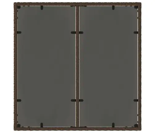 Aia Söögilaudade Komplekt 7 Pcs Pruun Polürooster