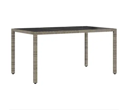 Sodo Valgomojo Komplektas 5 Pcs Pilka Poli Ratanas