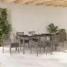 Dārza Ēdināšanas Komplekts 7 Pcs Pelēka 190 X 90 X 75 Cm Vidaxl
