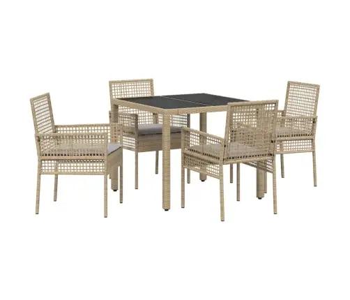 Aia Söögilaudade Komplekt 5 Pcs Beež Polürotang