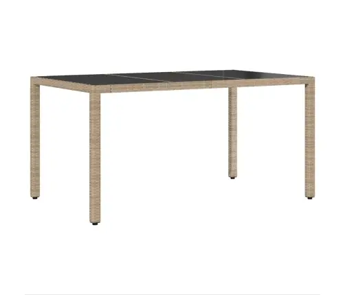 Dārza Ēdamgalds 5 Pcs Bēša 150 X 90 X 75 Cm Vidaxl