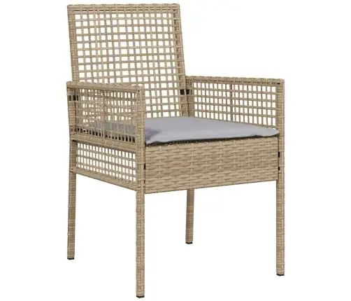 Dārza Ēdamgalds 5 Pcs Bēša 150 X 90 X 75 Cm Vidaxl