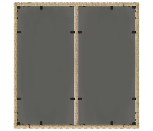Dārza Ēdamgalds 3 Pcs Bēša 90 X 90 X 75 Cm Vidaxl