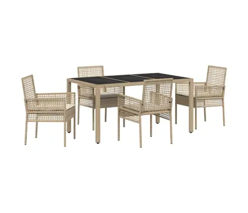 Sodo Valgomojo Komplektas 5 Pcs Smėlio Poliratanas