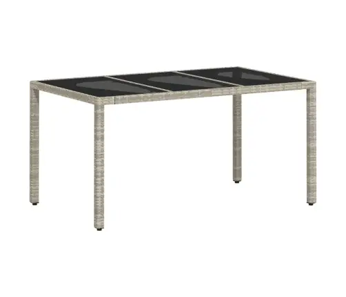 Dārza Ēdamgalds 7 Pcs Gaiši Pelēka 150 X 90 X 75 Cm Vidaxl