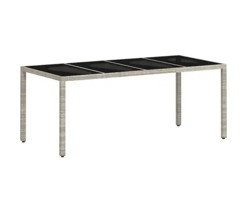 Sodo Valgomojo Komplektas 9 Pcs Šviesiai Pilka Poliratanas