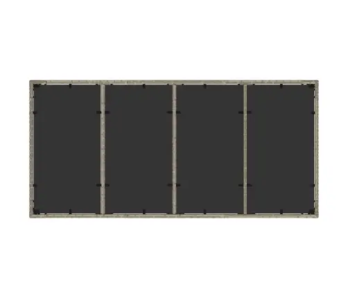 Sodo Valgomojo Komplektas 9 Pcs Šviesiai Pilka Poliratanas