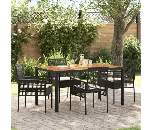 Aia Söögilaudade Komplekt 5 Pcs Must Polürotang