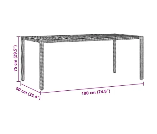 Aia Söögilaudade Komplekt 9 Pcs Must Polürotang