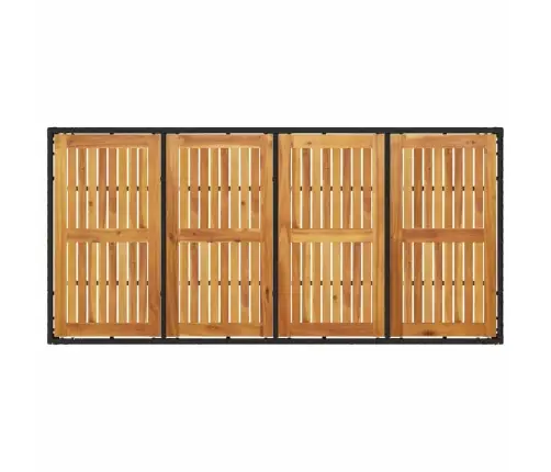 Aia Söögilaudade Komplekt 9 Pcs Must Polürotang