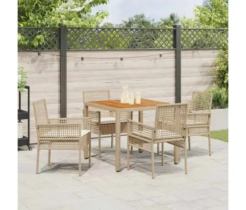 Sodo Valgomojo Komplektas 5 Pcs Smėlio Poliratanas