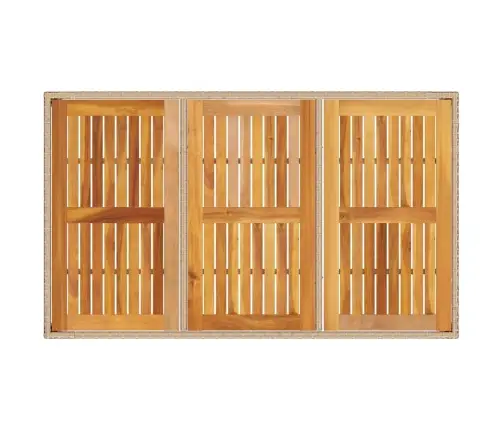 7 Daļu Dārza Ēdamistabas Komplekts Ar Spilveniem Bēšs Poli Rotangpalma Vidaxl