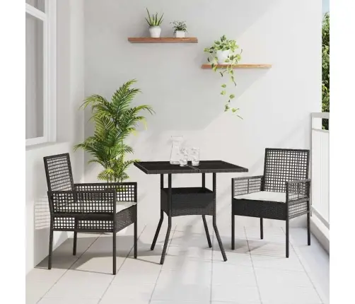 Aia Söögilaudade Komplekt 3 Pcs Must Polürotang