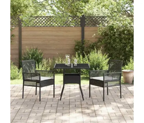 Aia Söögilaudade Komplekt 3 Pcs Must Polürotang