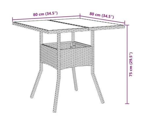 Aia Söögilaudade Komplekt 3 Pcs Hall Polürotang